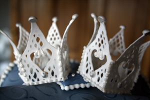 Blue Wedding Cake detail