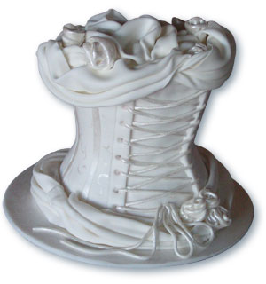 Corseted wedding cake
