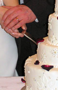 cutting the cake