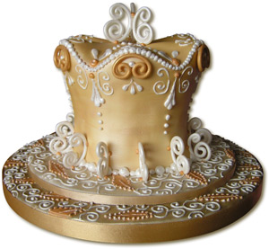 Golden Mini Wedding Cake